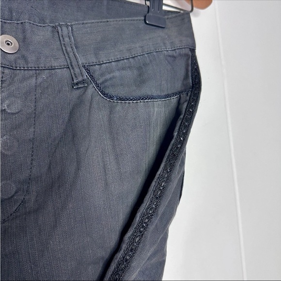 Vtg 5351 Pour Les Hommes Size 1 (28x31) Black Button Fly Flared Denim Jeans Pant - Picture 8 of 13